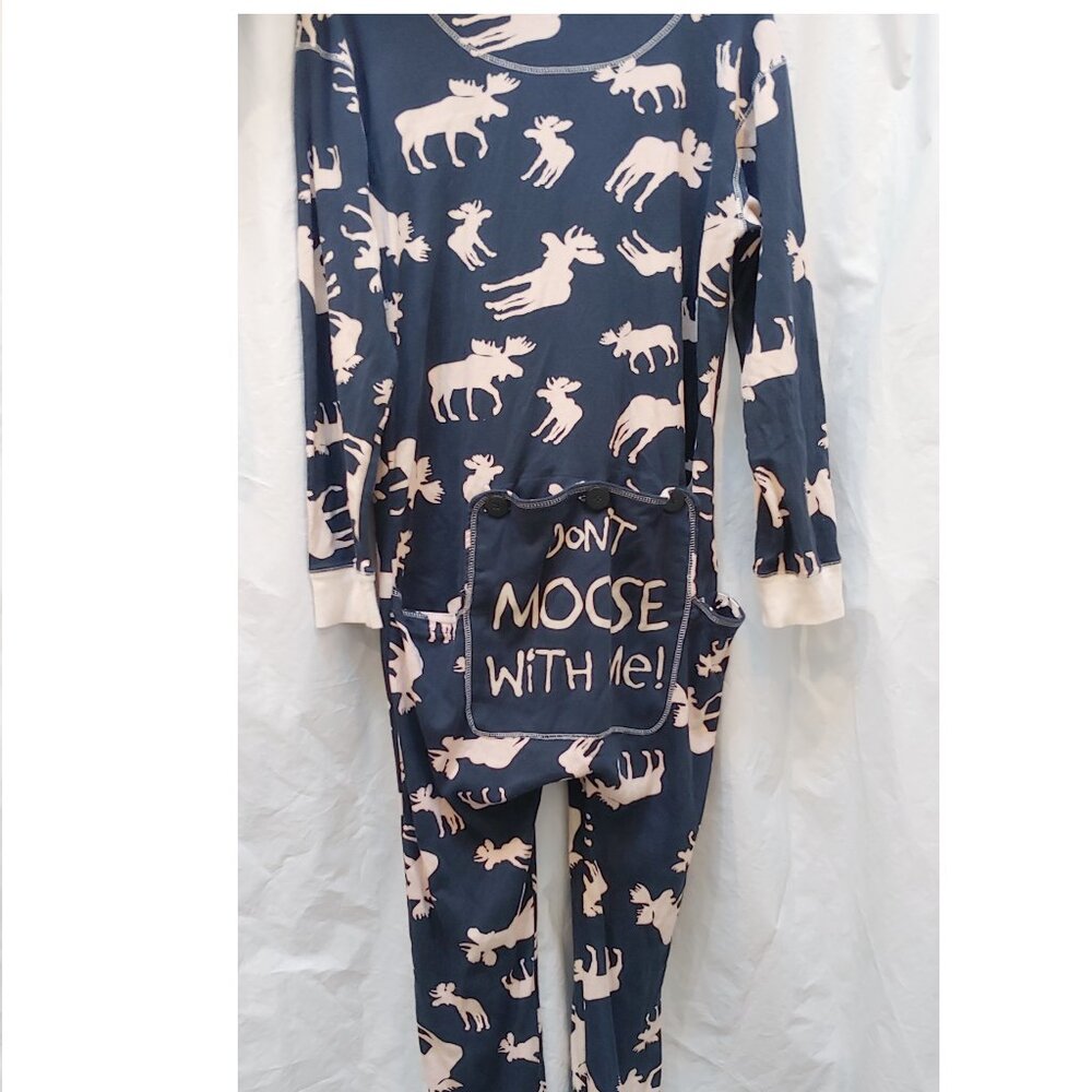 Lazy One Xl Don't Moose With Me Blue & White 1 Pc… - image 2